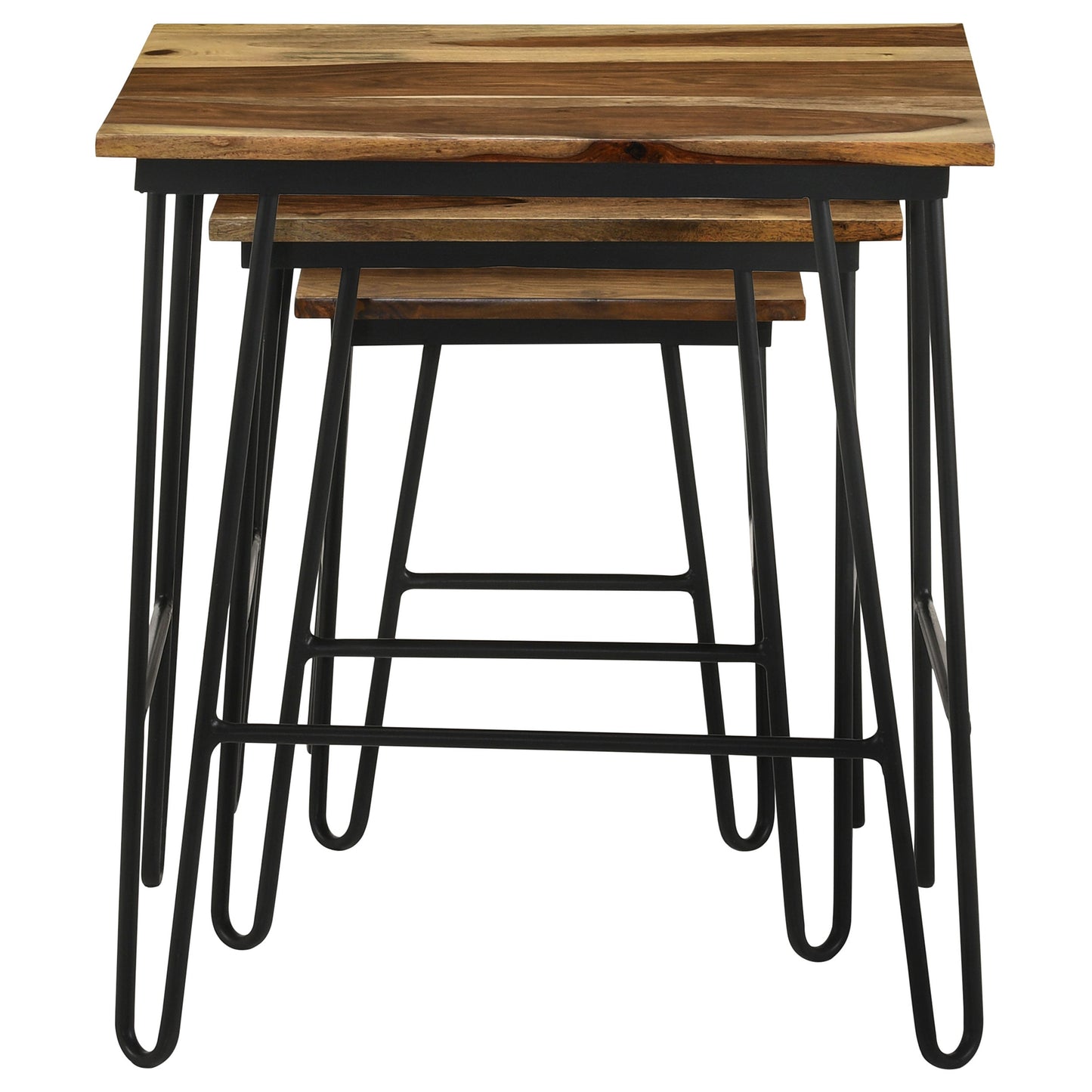Nayeli Solid Sheesham Wood Nesting Tables Natural