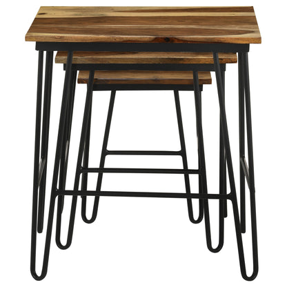 Nayeli Solid Sheesham Wood Nesting Tables Natural