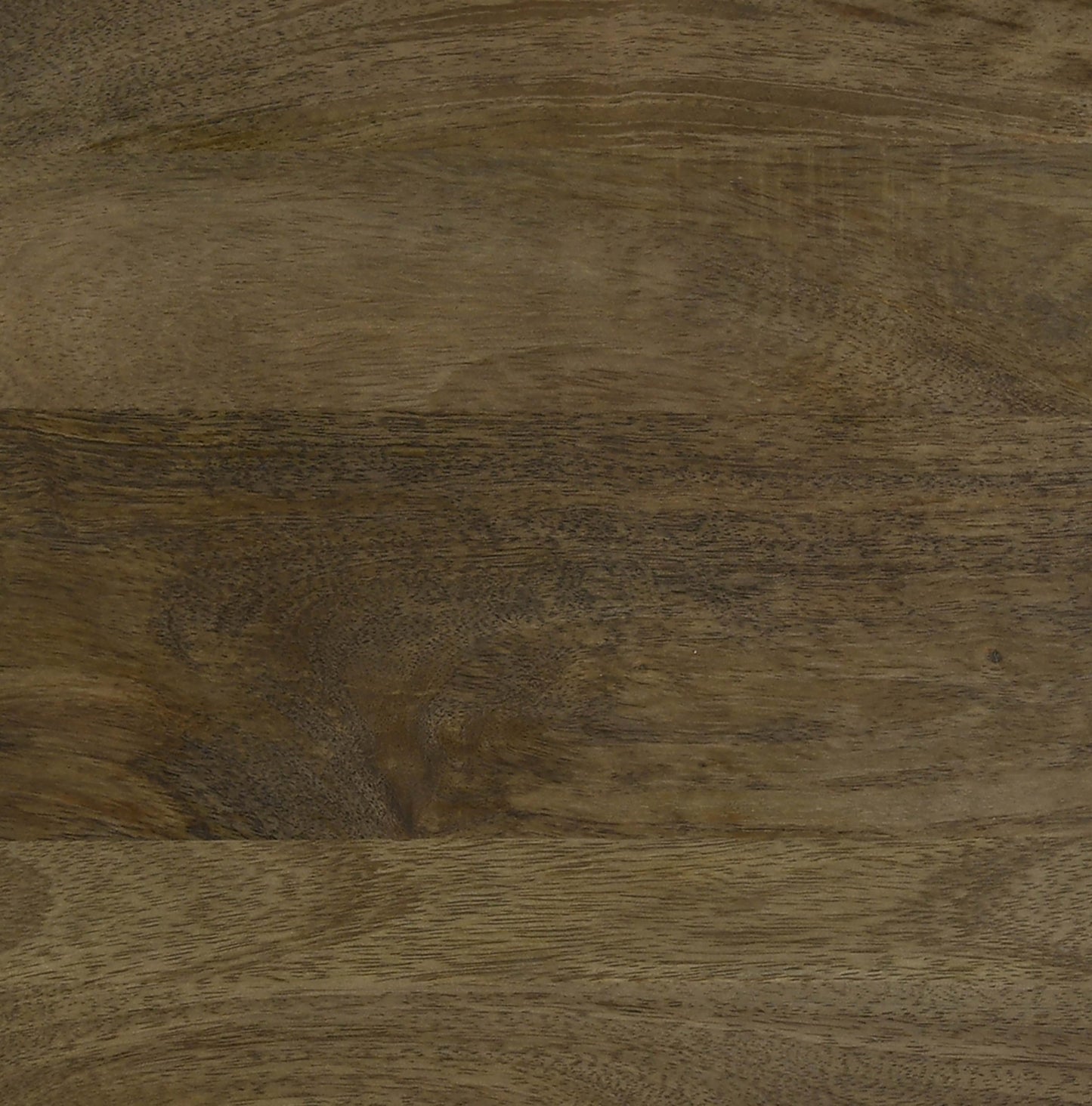 Mesa auxiliar redonda Axel con estante abierto en color natural y bronce