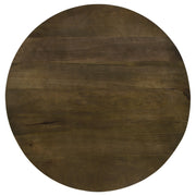 Mesa de centro redonda Yaritza de madera de mango en color natural y bronce