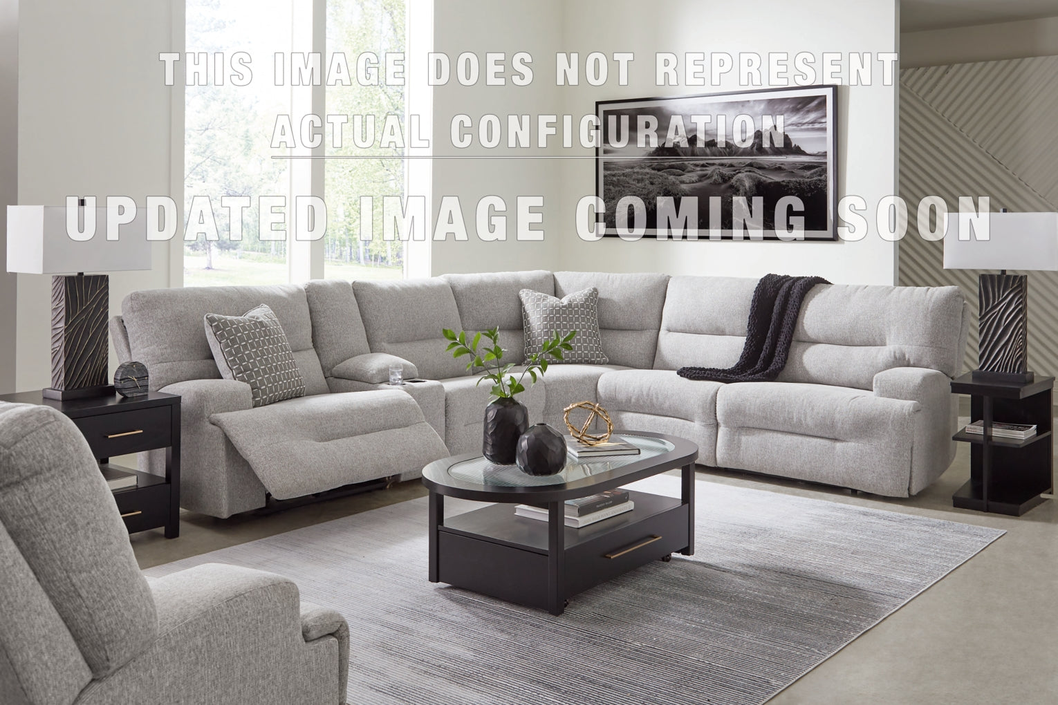 Acklen Place 5-Piece Power Reclining Sectional with Storage Console