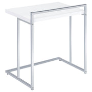 Dani Rectangular C-Shaped Sofa Side Table Rustic Nutmeg