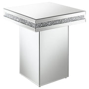 Mesa auxiliar cuadrada con espejo Elora plateada