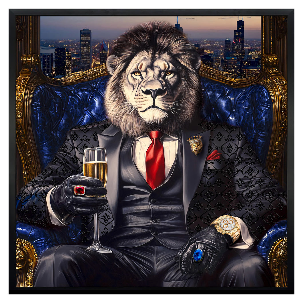 ''Strictly Business'' Hand-painted Canvas in Frame