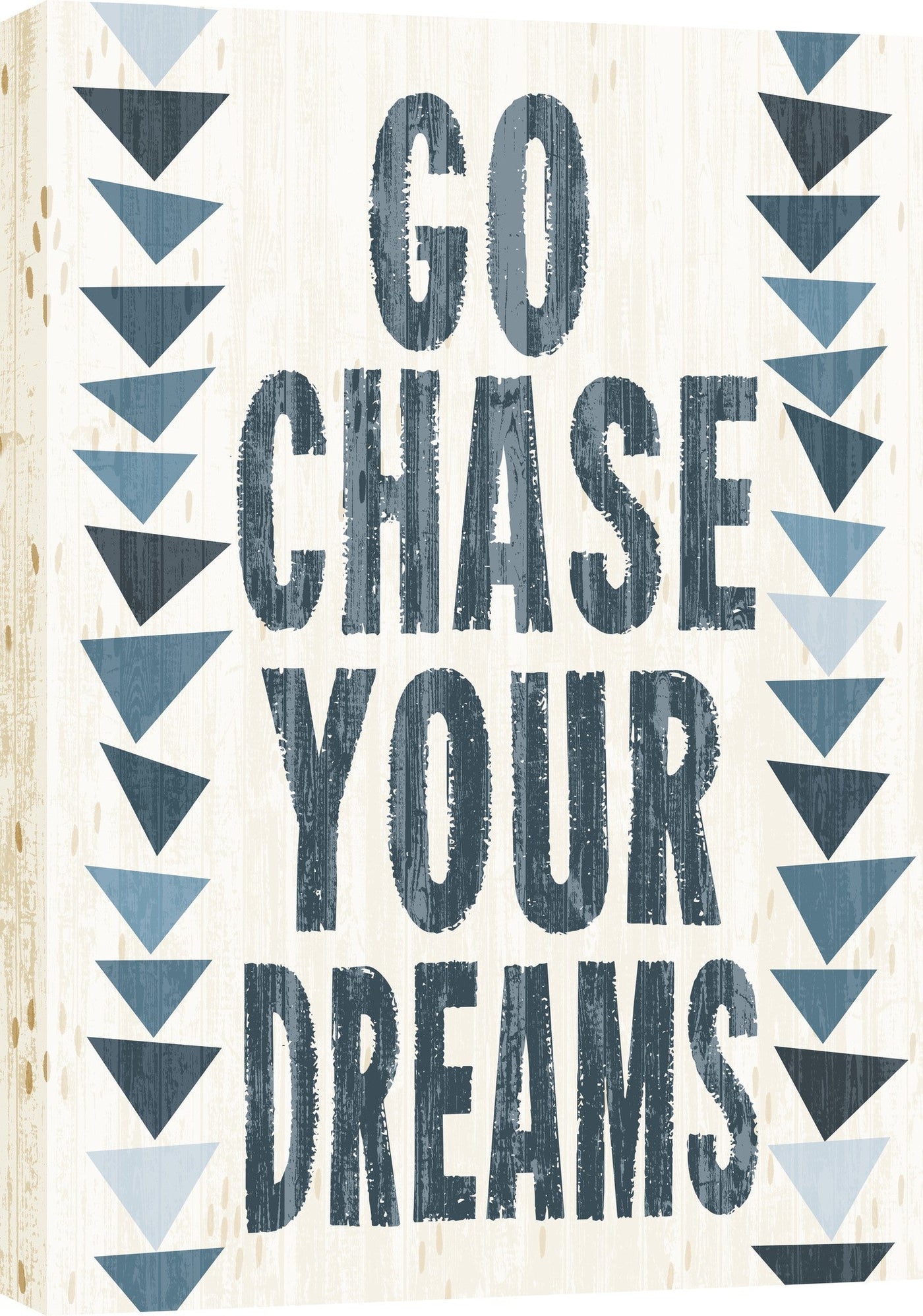 ''Go Chase Your Dreams Tribal Typography'' Printed Wrapped Canvas