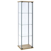 Bellatrix 3-shelf Clear Glass Curio Cabinet Mango