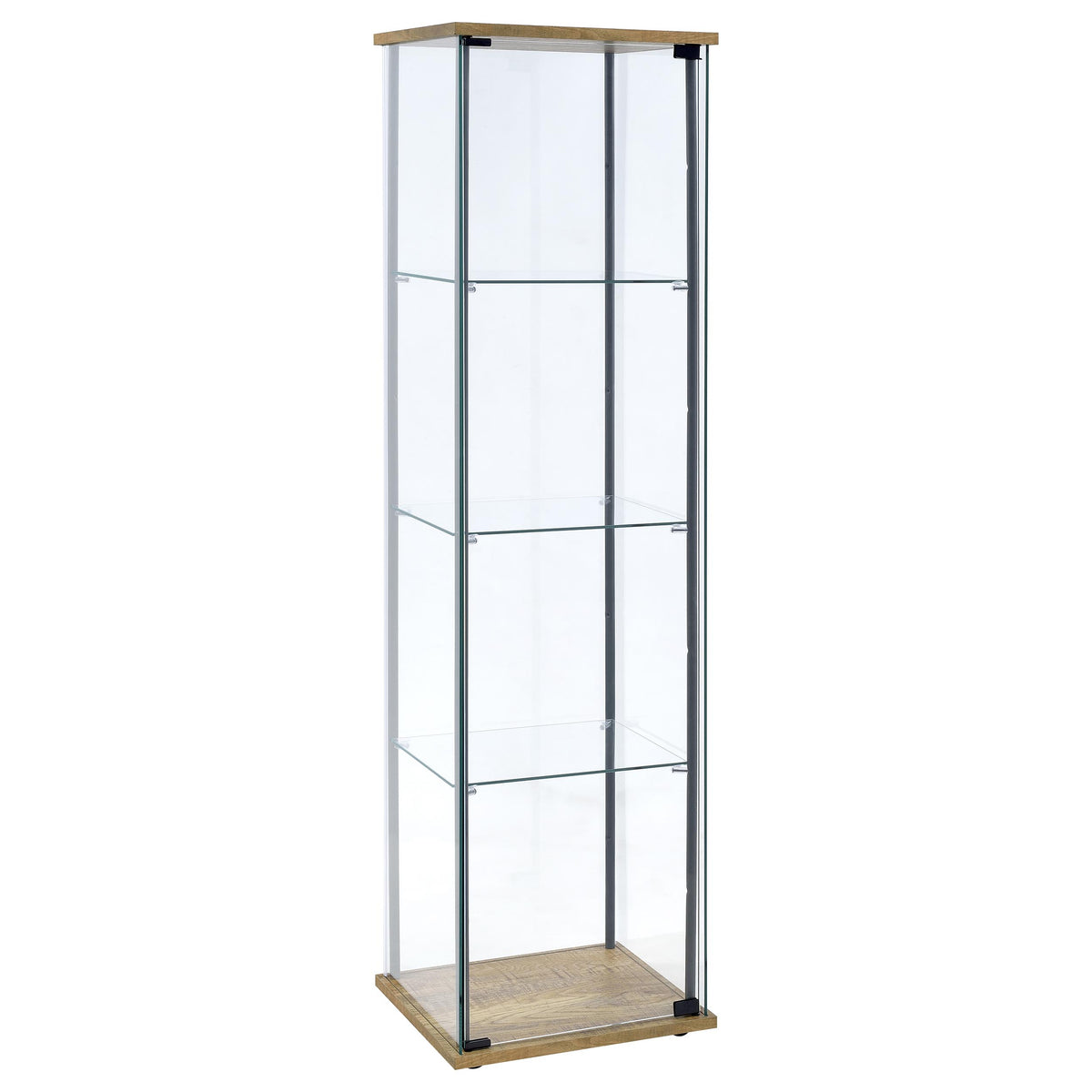 Bellatrix 3-shelf Clear Glass Curio Cabinet Mango