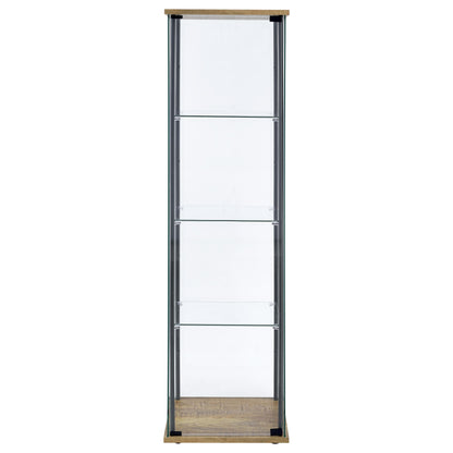 Bellatrix 3-shelf Clear Glass Curio Cabinet Mango