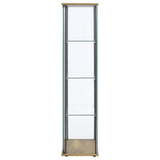 Bellatrix 3-shelf Clear Glass Curio Cabinet Mango