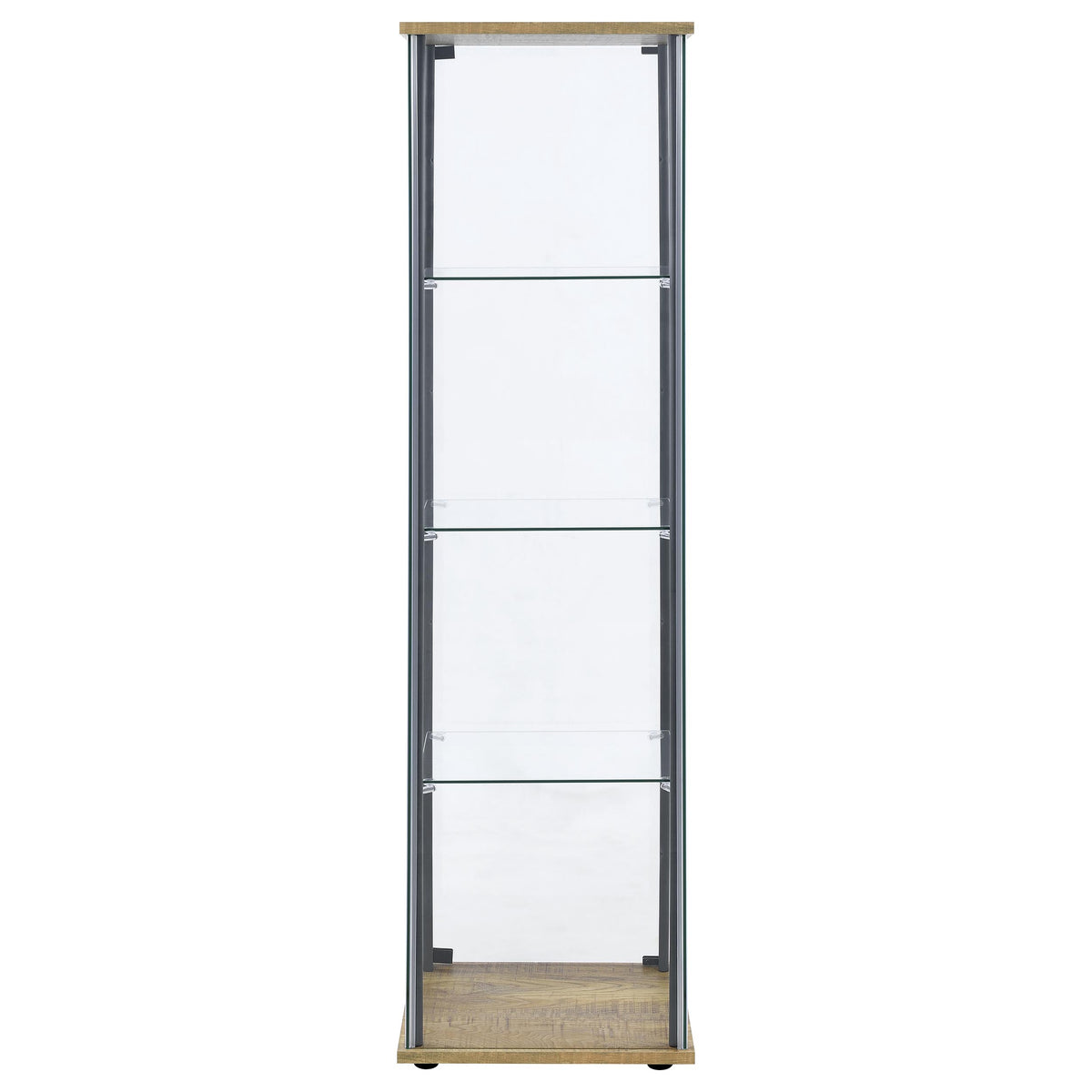 Bellatrix 3-shelf Clear Glass Curio Cabinet Mango