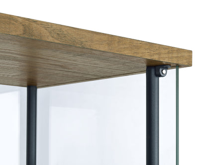 Bellatrix 3-shelf Clear Glass Curio Cabinet Mango