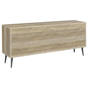 Gabinete de madera de ingeniería de 2 puertas Maeve, pino antiguo y gris