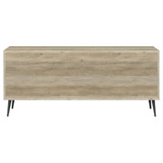 Gabinete de madera de ingeniería de 2 puertas Maeve, pino antiguo y gris