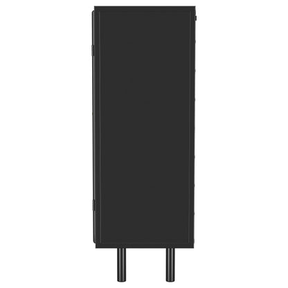 Armario de almacenamiento Dalia de 2 puertas con estantes, color negro