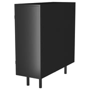 Armario de almacenamiento Dalia de 2 puertas con estantes, color negro