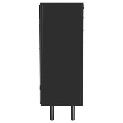 Armario de almacenamiento Dalia de 2 puertas con estantes, color negro