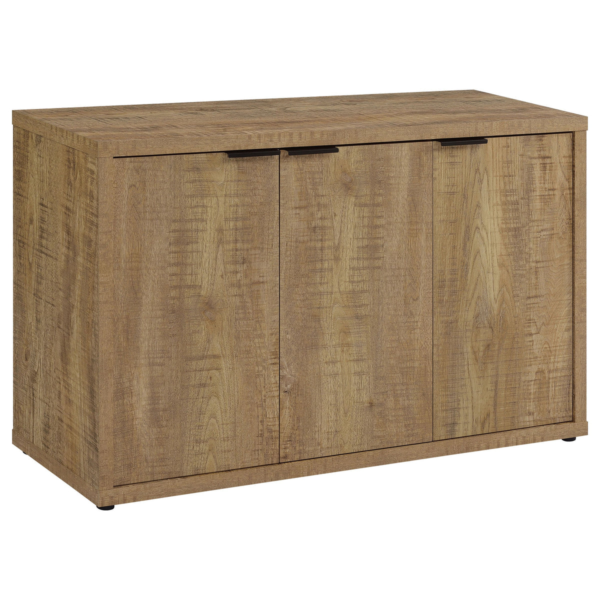 Gabinete de madera de ingeniería con acento de 2 puertas Pepita, color marrón mango