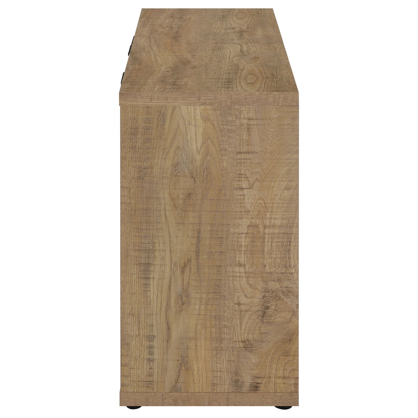 Gabinete de madera de ingeniería con acento de 2 puertas Pepita, color marrón mango