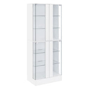 Cabra 4-door LED Curio Display Cabinet Black High Gloss