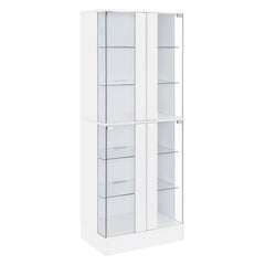 Cabra 4-door LED Curio Display Cabinet Black High Gloss