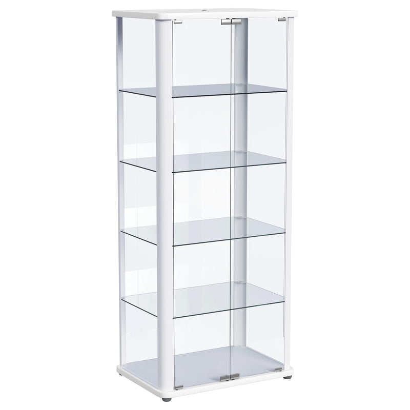 Vitrina de 5 estantes Aero con iluminación LED blanca