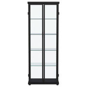 Aero 4-shelf Display Curio Cabinet with LED Lighting Black