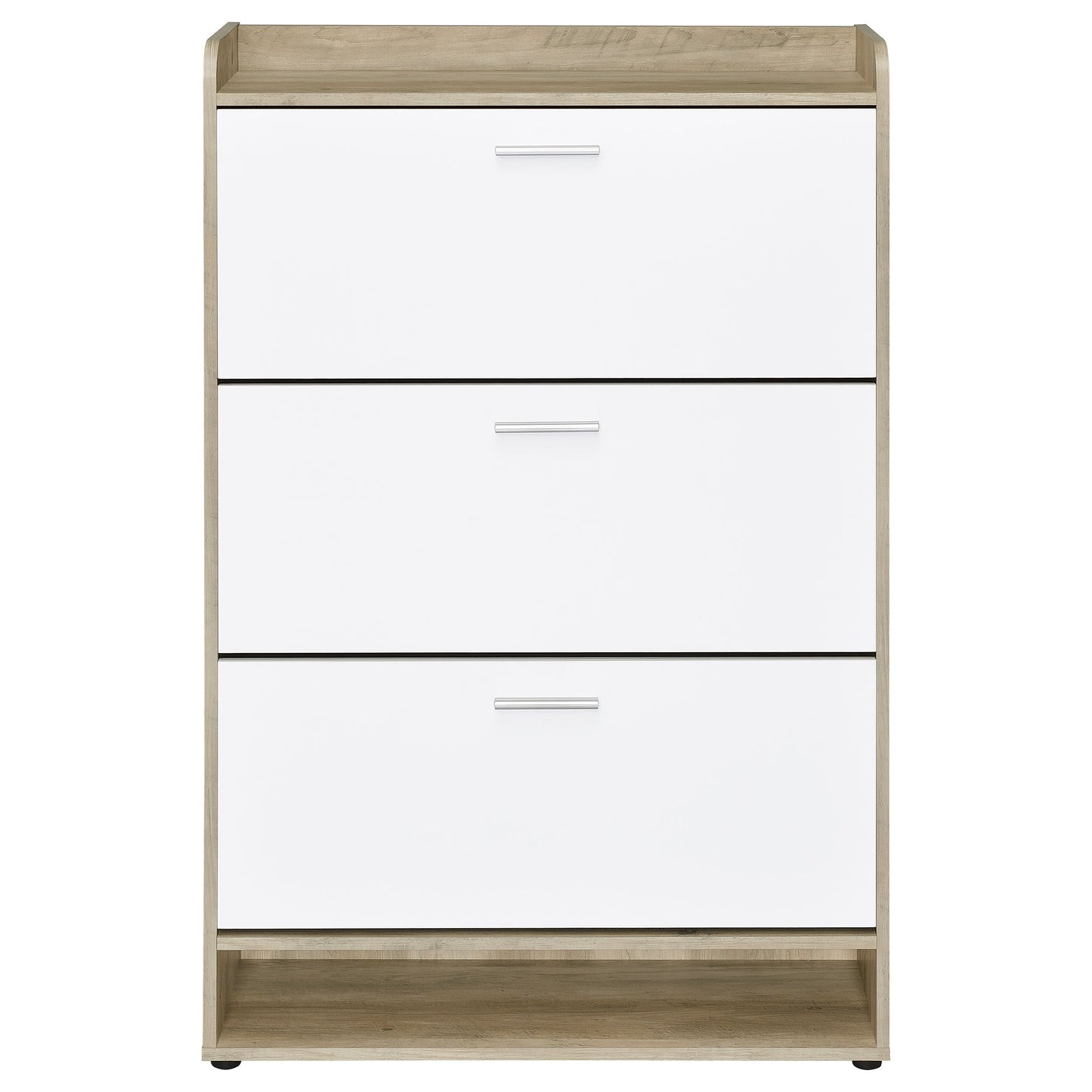 Zapatero Denia de 3 niveles de madera de ingeniería, color gris