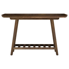 Ornelas 46-inch Console Table with Slatted Shelf Mango Brown