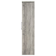 Gabinete alto de madera de ingeniería de 2 puertas Alejo, color gris Driftwood
