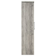 Gabinete alto de madera de ingeniería de 2 puertas Alejo, color gris Driftwood