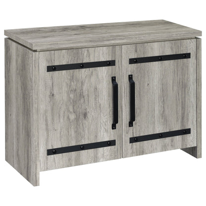 Alejo 2-door Engineered Wood Tall Cabinet Grey Driftwood