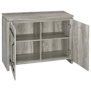 Gabinete alto de madera de ingeniería de 2 puertas Alejo, color gris Driftwood