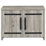 Gabinete alto de madera de ingeniería de 2 puertas Alejo, color gris Driftwood