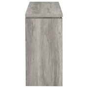 Gabinete alto de madera de ingeniería de 2 puertas Alejo, color gris Driftwood