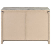 Gabinete alto de madera de ingeniería de 2 puertas Alejo, color gris Driftwood