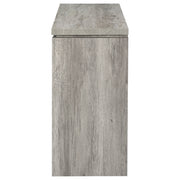 Gabinete alto de madera de ingeniería de 2 puertas Alejo, color gris Driftwood