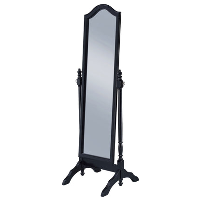 Cabot Wood Adjustable Length Cheval Mirror Black