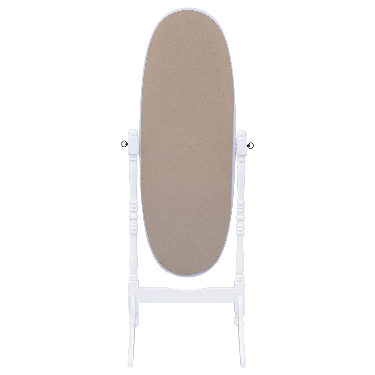 Espejo de cuerpo entero de madera Foyet con longitud ajustable, color negro