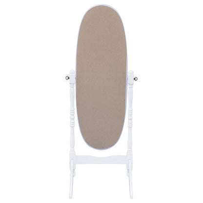 Espejo de cuerpo entero de madera Foyet con longitud ajustable, color negro