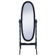 Foyet Wood Adjustable Length Cheval Mirror Black