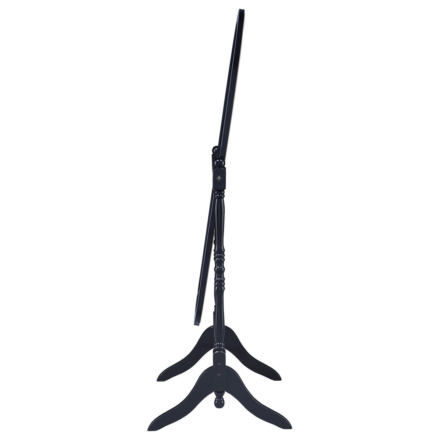 Espejo de cuerpo entero de madera Foyet con longitud ajustable, color negro