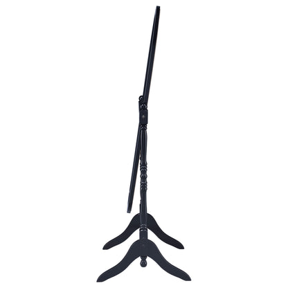 Espejo de cuerpo entero de madera Foyet con longitud ajustable, color negro