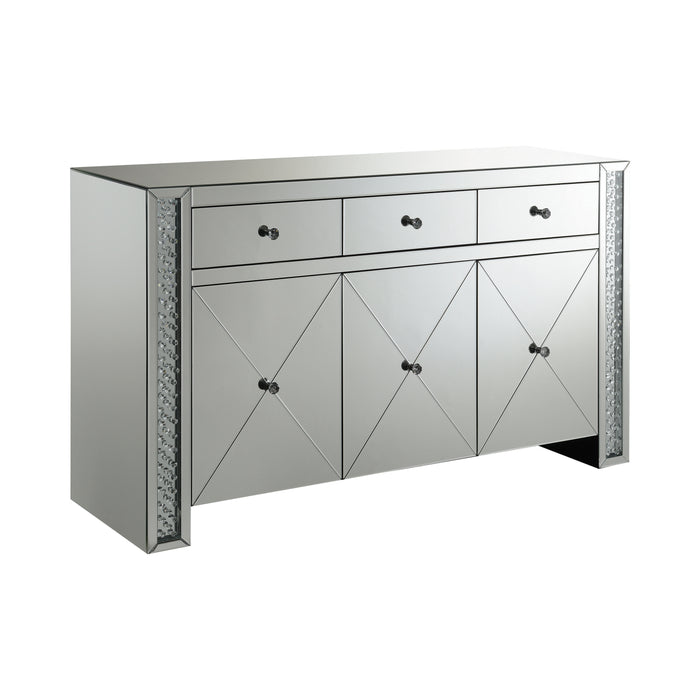 Maya 3-Drawer Accent Cabinet Silver