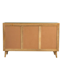 Alyssum 3-Door Mango Wood Accent Cabinet Natural