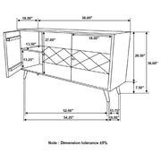 Alyssum 3-Door Mango Wood Accent Cabinet Natural