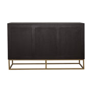 Gabinete de almacenamiento con acento de madera de 2 puertas y 57 pulgadas de Zara en nogal negro