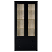 Hawthorne 4-shelf Glass Door Tall Cabinet with Drawers