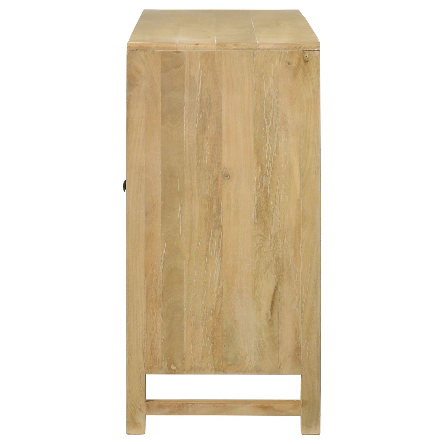 Gabinete decorativo de madera de 3 puertas Zamora con caña tejida natural