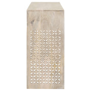 Consola de entrada de madera con dos cajones Rickman, lavada en blanco