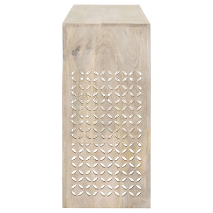 Consola de entrada de madera con dos cajones Rickman, lavada en blanco